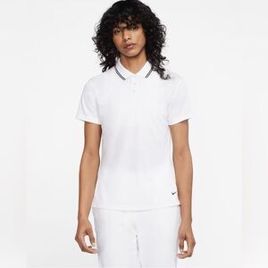 NWT Nike Dri -Fit Polo Victory Golf Standard Fit White Size Medium